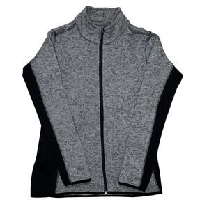 Marc NY Andew Full Zip Jacket Black White Herringbone Womens Size S
